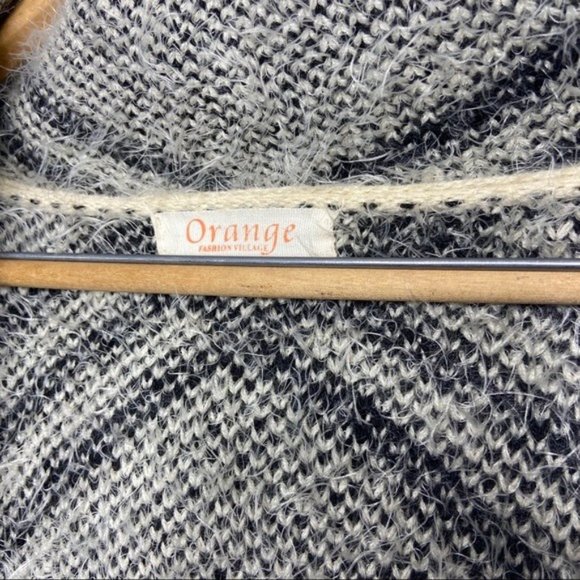 Orange Fashion Village Furry Open Jacket - Picture 3 of 6